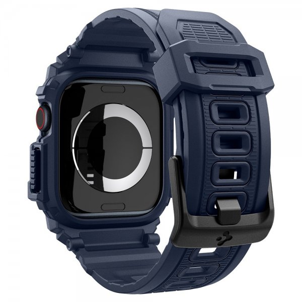 Spigen Apple Watch 46 mm (Series 10/11) ranneke ja suojakuori Rugged Armor Pro Navy Blue