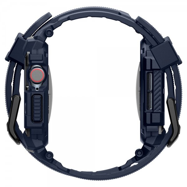 Spigen Apple Watch 46 mm (Series 10/11) ranneke ja suojakuori Rugged Armor Pro Navy Blue
