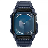 Spigen Apple Watch 46 mm (Series 10/11) ranneke ja suojakuori Rugged Armor Pro Navy Blue