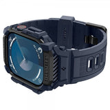 Spigen Apple Watch 46 mm (Series 10/11) ranneke ja suojakuori Rugged Armor Pro Navy Blue