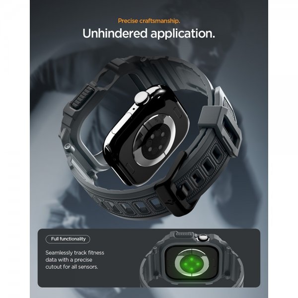 Spigen Apple Watch 46mm (Series 10/11) ranneke Rugged Armor Pro 2 Dark Gray