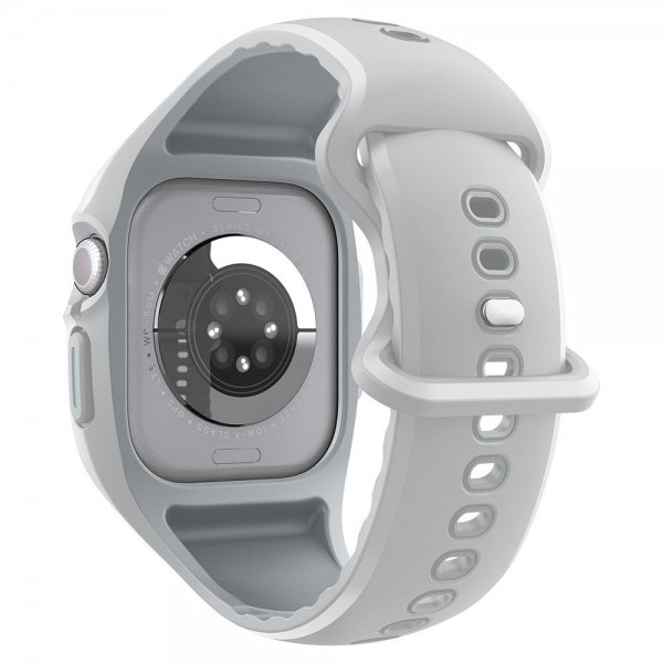 Spigen Apple Watch 46 mm (Series 10/11) Suojakuori ja ranneke Liquid Air Pro Harmaa