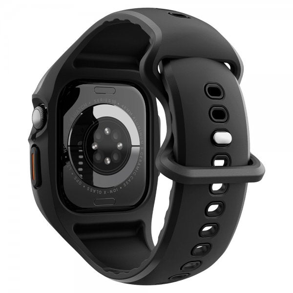 Spigen Apple Watch 46 mm (Series 10/11) kuori ja ranneke Liquid Air Pro Matte Black
