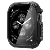 Spigen Apple Watch 46mm (Series 10/11) kuori ja näytönsuoja Tough Armor musta
