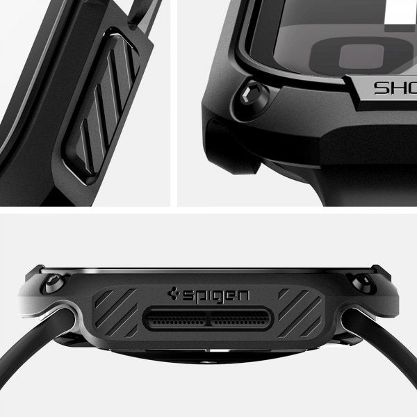 Spigen Apple Watch 46mm (Series 10/11) kuori ja näytönsuoja Tough Armor musta