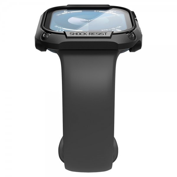 Spigen Apple Watch 46mm (Series 10/11) kuori ja näytönsuoja Tough Armor musta