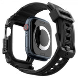 Spigen Apple Watch 46 mm (Series 10/11) ranneke ja suojakotelo Rugged Armor Pro Matte Black
