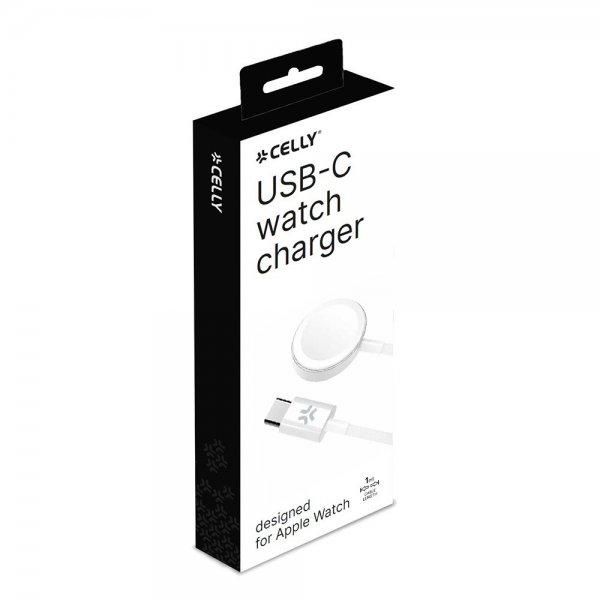 Celly Apple Watch -laturi, USB-C, 1 m, valkoinen