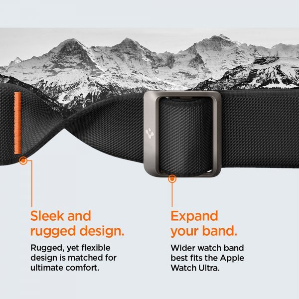 Spigen Apple Watch Ultra 49mm ranneke ja suojakotelo Lite Fit Pro Matte Black