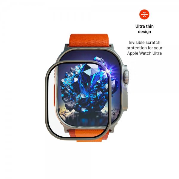 Kiinteä Apple Watch Ultra 49 mm -näytönsuoja Sapphire