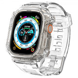 Spigen Apple Watch Ultra 49mm ranneke ja suojakotelo Rugged Armor Pro Crystal Clear