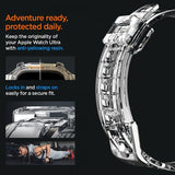 Spigen Apple Watch Ultra 49mm ranneke ja suojakotelo Rugged Armor Pro Crystal Clear