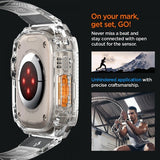 Spigen Apple Watch Ultra 49mm ranneke ja suojakotelo Rugged Armor Pro Crystal Clear