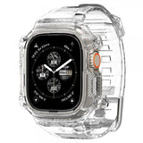 Spigen Apple Watch Ultra 49mm ranneke ja suojakotelo Rugged Armor Pro Crystal Clear
