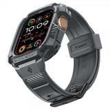 Spigen Apple Watch Ultra 49mm ranneke ja suojakotelo Rugged Armor Pro Dark Gray