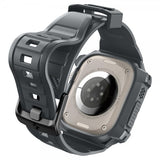 Spigen Apple Watch Ultra 49mm ranneke ja suojakotelo Rugged Armor Pro Dark Gray