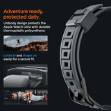 Spigen Apple Watch Ultra 49mm ranneke ja suojakotelo Rugged Armor Pro Dark Gray