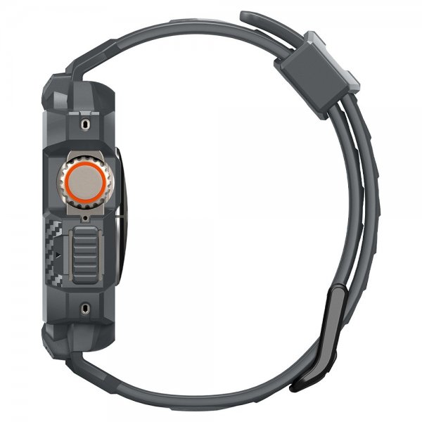 Spigen Apple Watch Ultra 49mm ranneke ja suojakotelo Rugged Armor Pro Dark Gray