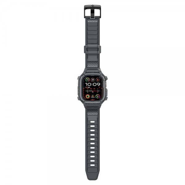 Spigen Apple Watch Ultra 49mm ranneke ja suojakotelo Rugged Armor Pro Dark Gray