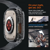 Spigen Apple Watch Ultra 49 mm ranneke ja suojakotelo Rugged Armor Pro Space Crystal