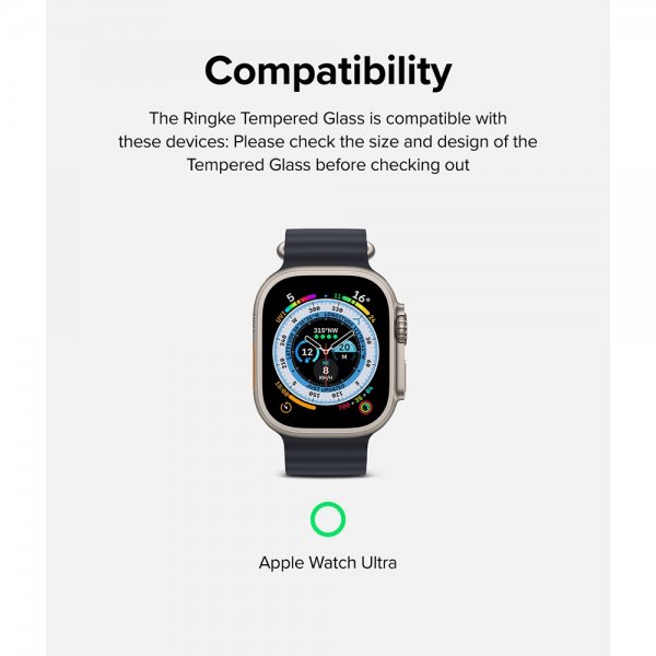 Ringke Apple Watch Ultra -näytönsuoja lasi 4 kpl
