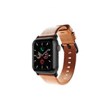 Journey Apple Watch 44/45/46mm/Apple Watch Ultra -ranneke, aitoa nahkaa, ruskea