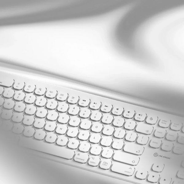 ALOGIC Langaton Näppäimistöt Echelon Bluetooth USB-C Ladattava Valkoinen