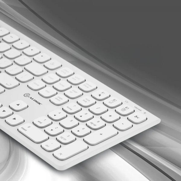 ALOGIC Langaton Näppäimistöt Echelon Bluetooth USB-C Ladattava Valkoinen