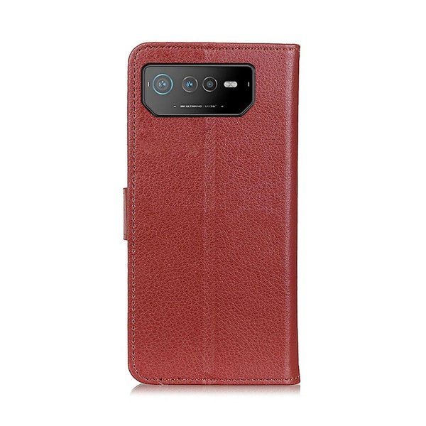 Asus ROG Phone 6 -suojakotelo, jossa on teline, ruskea