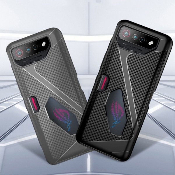 Asus ROG Phone 7 -kuori, tekstuuri, musta