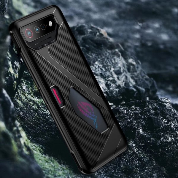 Asus ROG Phone 7 -kuori, tekstuuri, musta