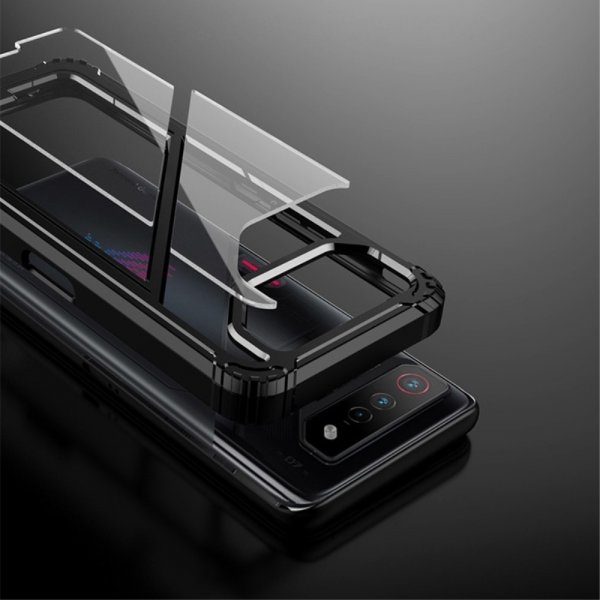 Asus ROG Phone 7 -kuori, jossa jalustatoiminto, musta