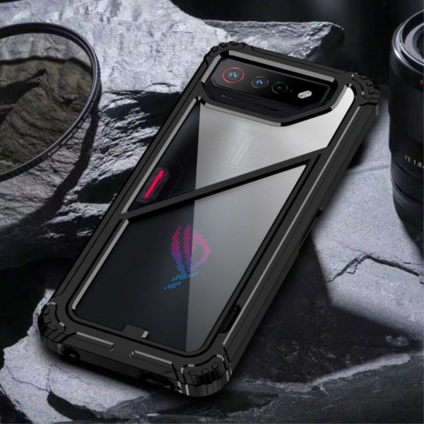 Asus ROG Phone 7 -kuori, jossa jalustatoiminto, musta