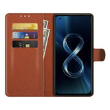 Asus Zenfone 8 Kotelo Jalustalla Ruskea