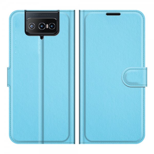 Asus Zenfone 8 Flip Kotelo Litsi Sininen