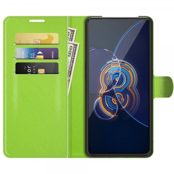 Asus Zenfone 8 Flip Litsi Vihreä Suojakotelo