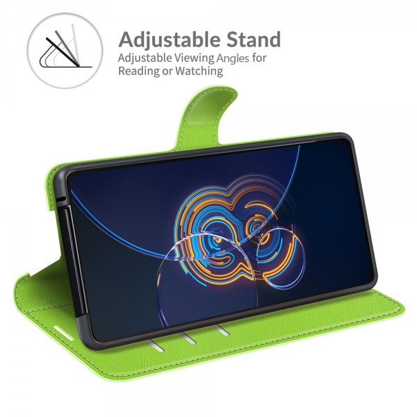 Asus Zenfone 8 Flip Litsi Vihreä Suojakotelo