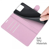 Asus Zenfone 8 Flip Lompakkokotelo Litchi Pink