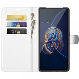 Asus Zenfone 8 Flip Litsi Valkoinen Kotelo