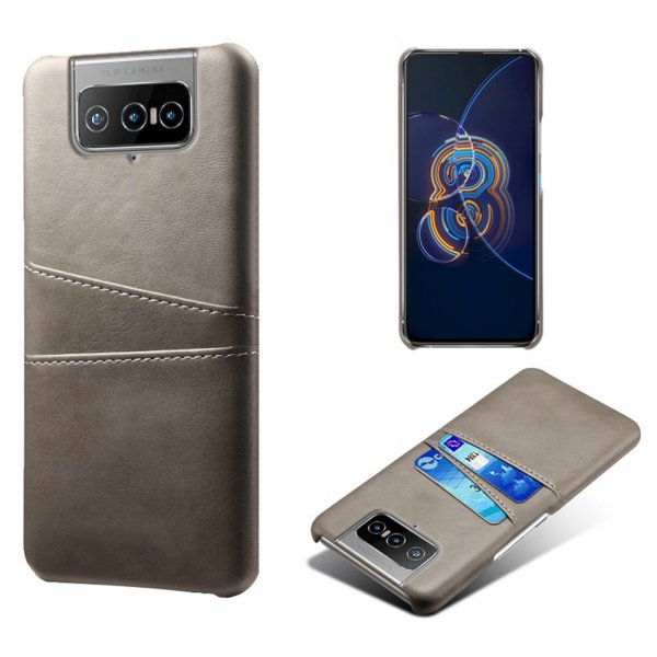Asus Zenfone 8 Flip Kansi Kaksi Korttipaikkaa Harmaa