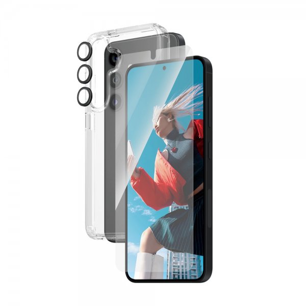 PanzerGlass Samsung Galaxy S24 Suojakuori Näytönsuoja Kameran suojalasi 3-in-1 Bundle Set