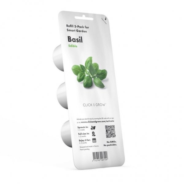 Click and Grow Smart Garden täyttöpakkaus 3-pack - Basilika