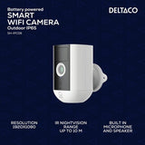 Deltaco Smart Home Akkukäyttöinen WiFi-kamera IP54