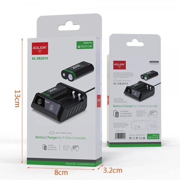 Aolion-akkulaturi Xbox Series X -ohjaimelle