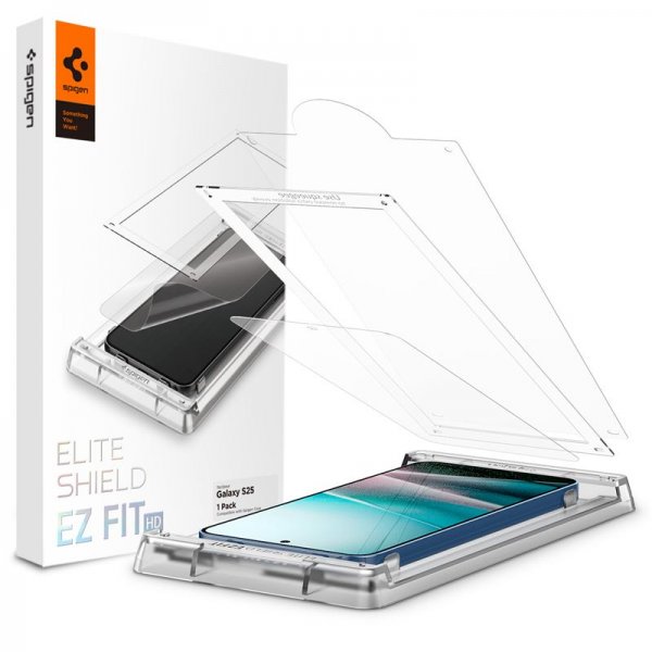 Spigen Samsung Galaxy S25 -näytönsuoja, EliteShield EZ Fit