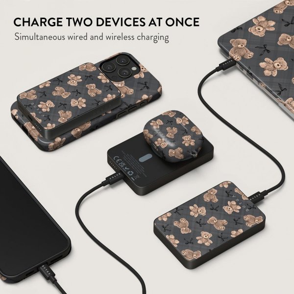 Burga Powerbank MagSafe 5000 mAh BFF Metallinharmaa