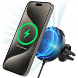 Spigen Autoteline langattomalla latauksella OneTap Pro 3 CryoMax MagFit Air Vent