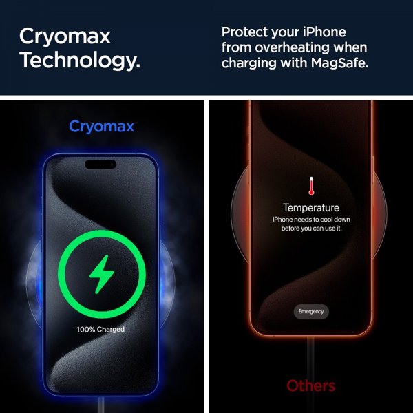 Spigen Autoteline langattomalla latauksella OneTap Pro 3 CryoMax MagFit Air Vent
