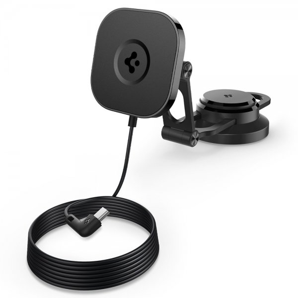 Spigen OneTap Pro 3 Tesla -autoteline langattomalla latauksella näytön kiinnikkeellä, MagFit