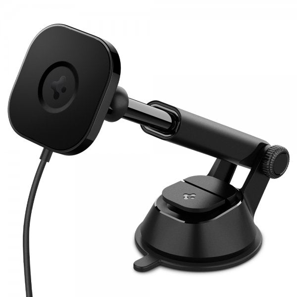 Spigen OneTap Magnetic Car Mount -kojelaudan langaton latausteline, musta